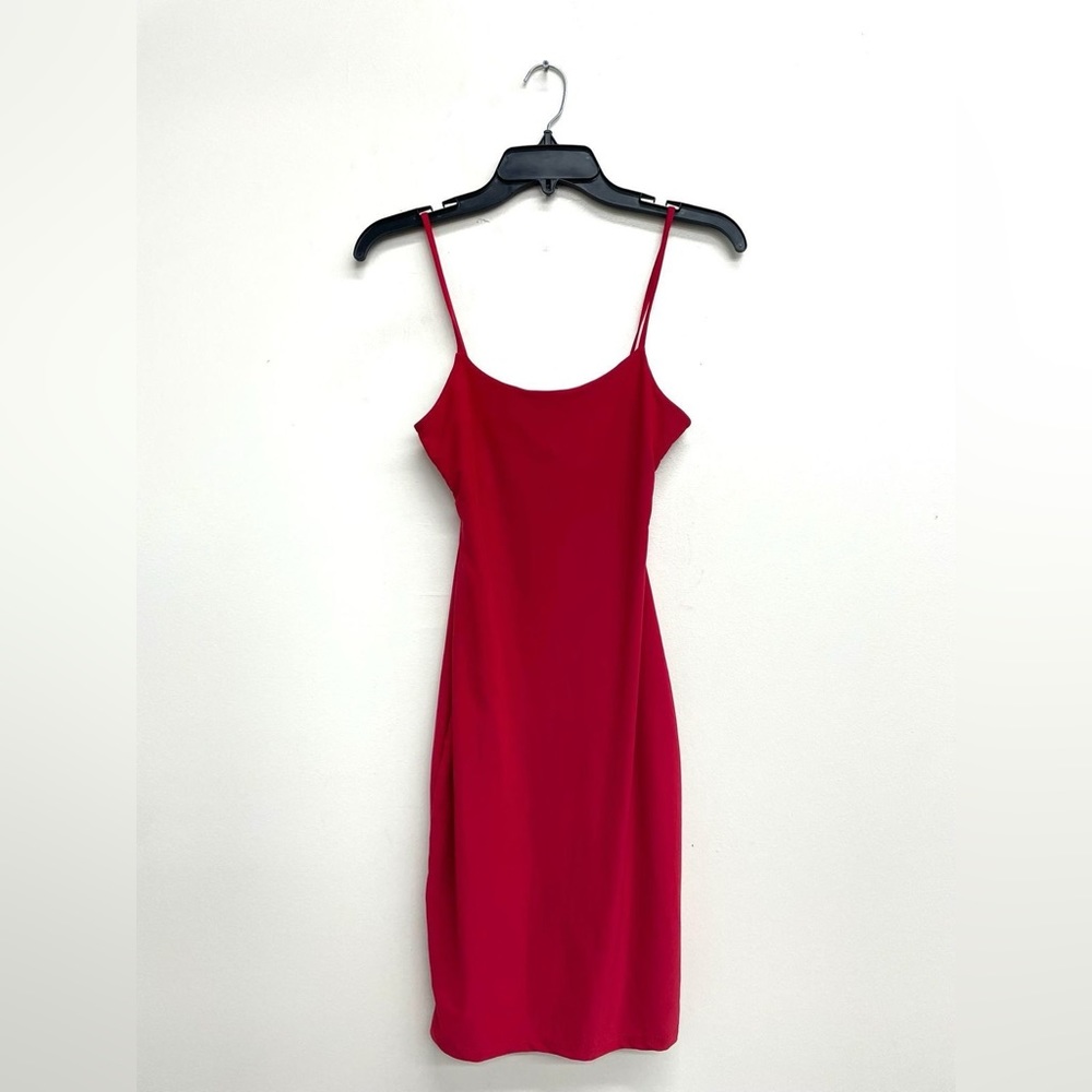 Red Body Control Spaghetti Strap Mini Dress NWT
